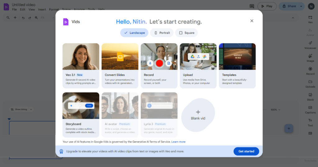google vids banner