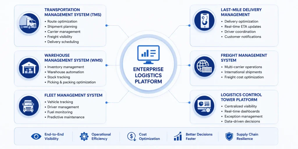 Enterprise logistics software components