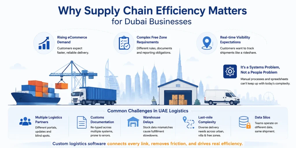 custom logistics software Dubai