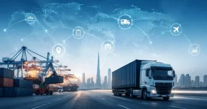 Dubai logistics hub with smart supply chain