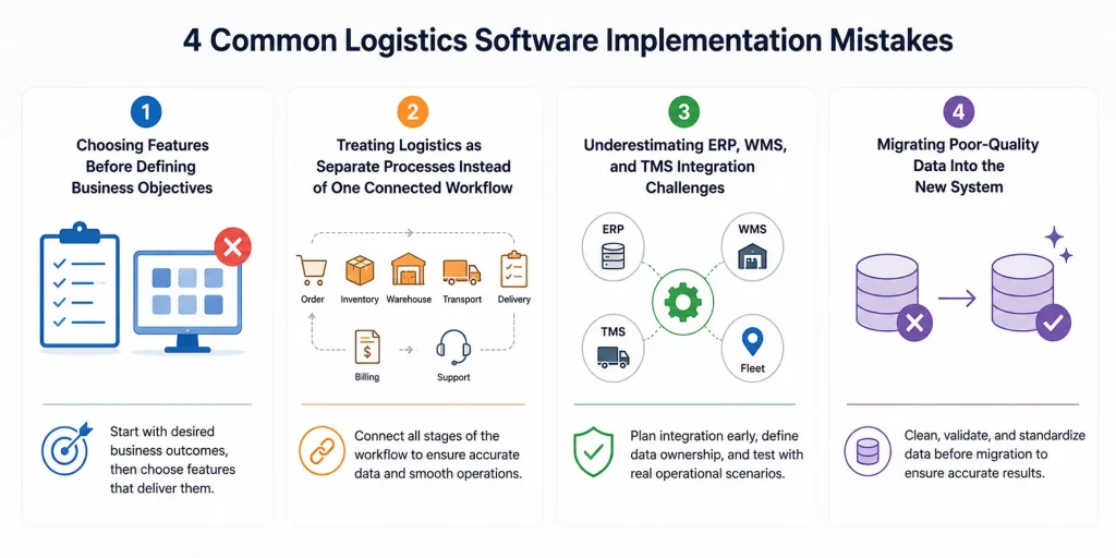 Logistics software implementation mistakes